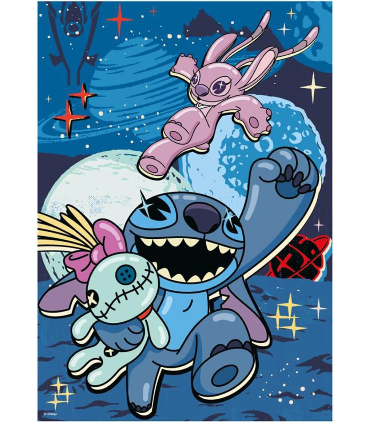 ΠΑΖΛ ΓΙΑ ΠΑΙΔΙΑ STITCH 100 XL ΚΟΜΜΑΤΙΑ ΝΕΟΝ Dino