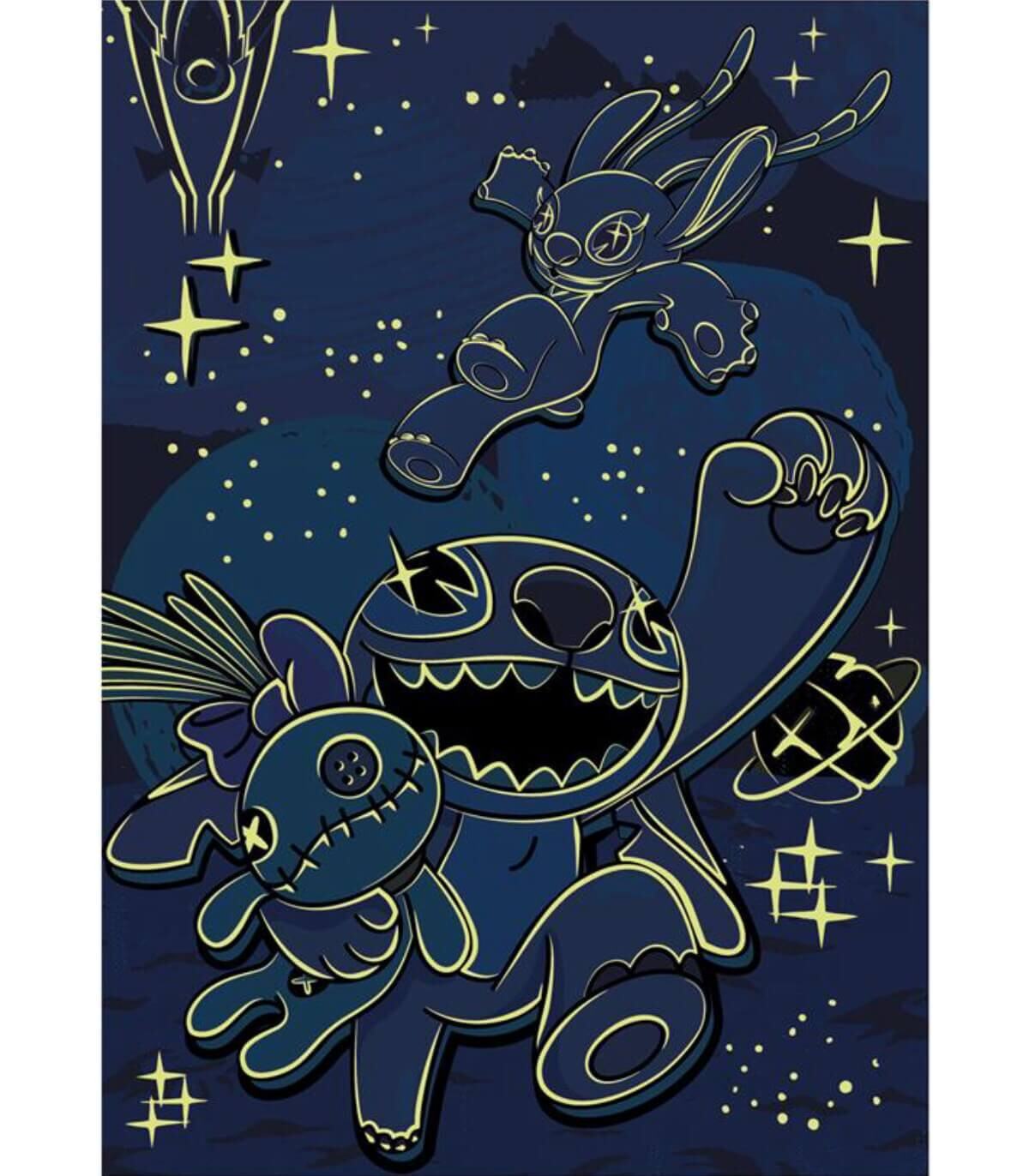 ΠΑΖΛ ΓΙΑ ΠΑΙΔΙΑ STITCH 100 XL ΚΟΜΜΑΤΙΑ ΝΕΟΝ Dino