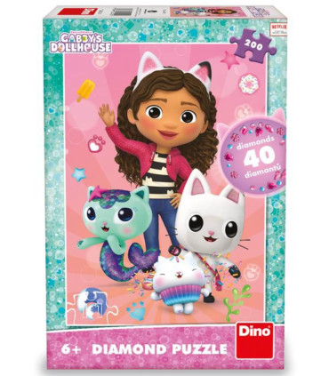 CHILDREN'S PUZZLE GABBY'S DOLLHOUSE 200 PIECES DIAMOND - PUZZLES AND CUBES