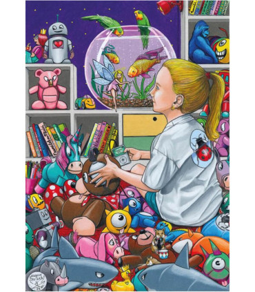 CHILDREN'S PUZZLE GIRL IN CHILDREN'S ROOM 300 XL PIECES - PUZZLES AND CUBES