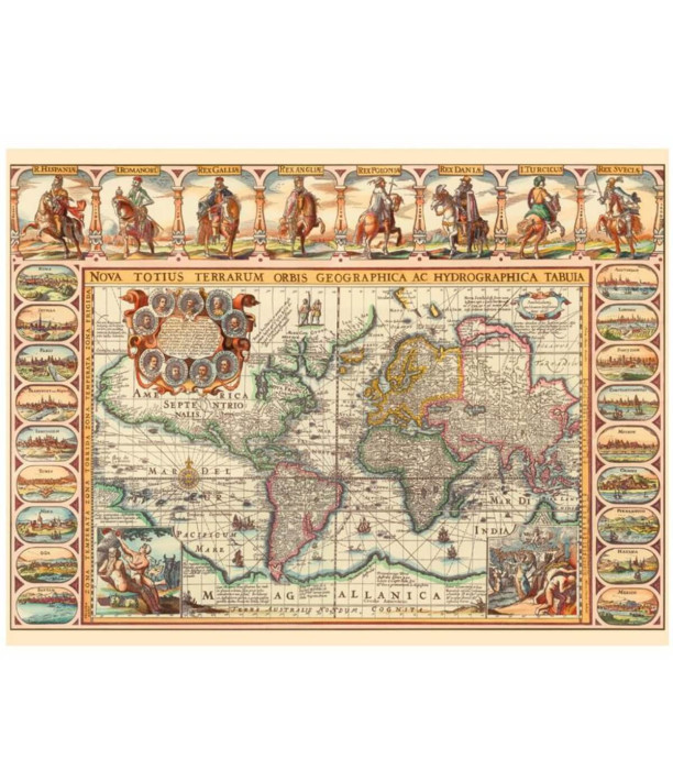 PUZZLE HISTORICAL MAP OF THE WORLD 2000 PIECES - PUZZLES AND CUBES