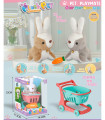 PLUSH RABBIT IN SHOPPING CART 2 COLORS