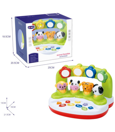 BABY MUSICAL TOY WITH ANIMALS AND MIRRORS - Musical