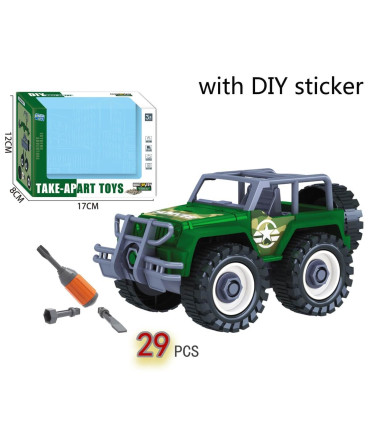 CHILDREN'S DISMANTLABLE JEEP 29 PARTS - Detachable vehicles