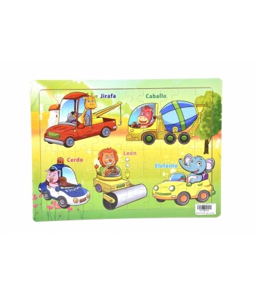 VEHICLES WOODEN PUZZLE - PUZZLES AND CUBES