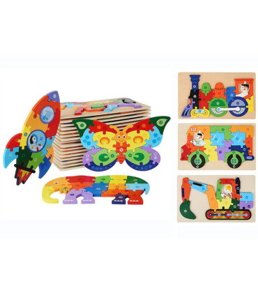BABY WOODEN PUZZLE 20 TYPES - WOODEN