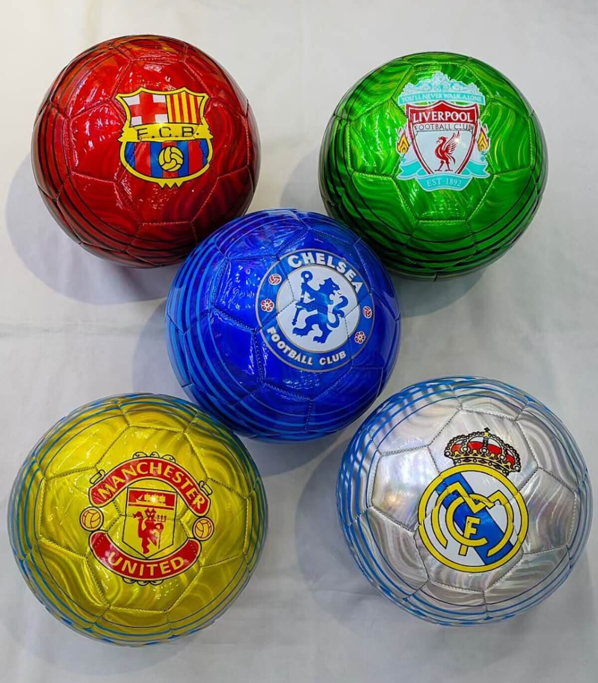 FOOTBALL BALL TEAMS 5 TYPES - BALLS
