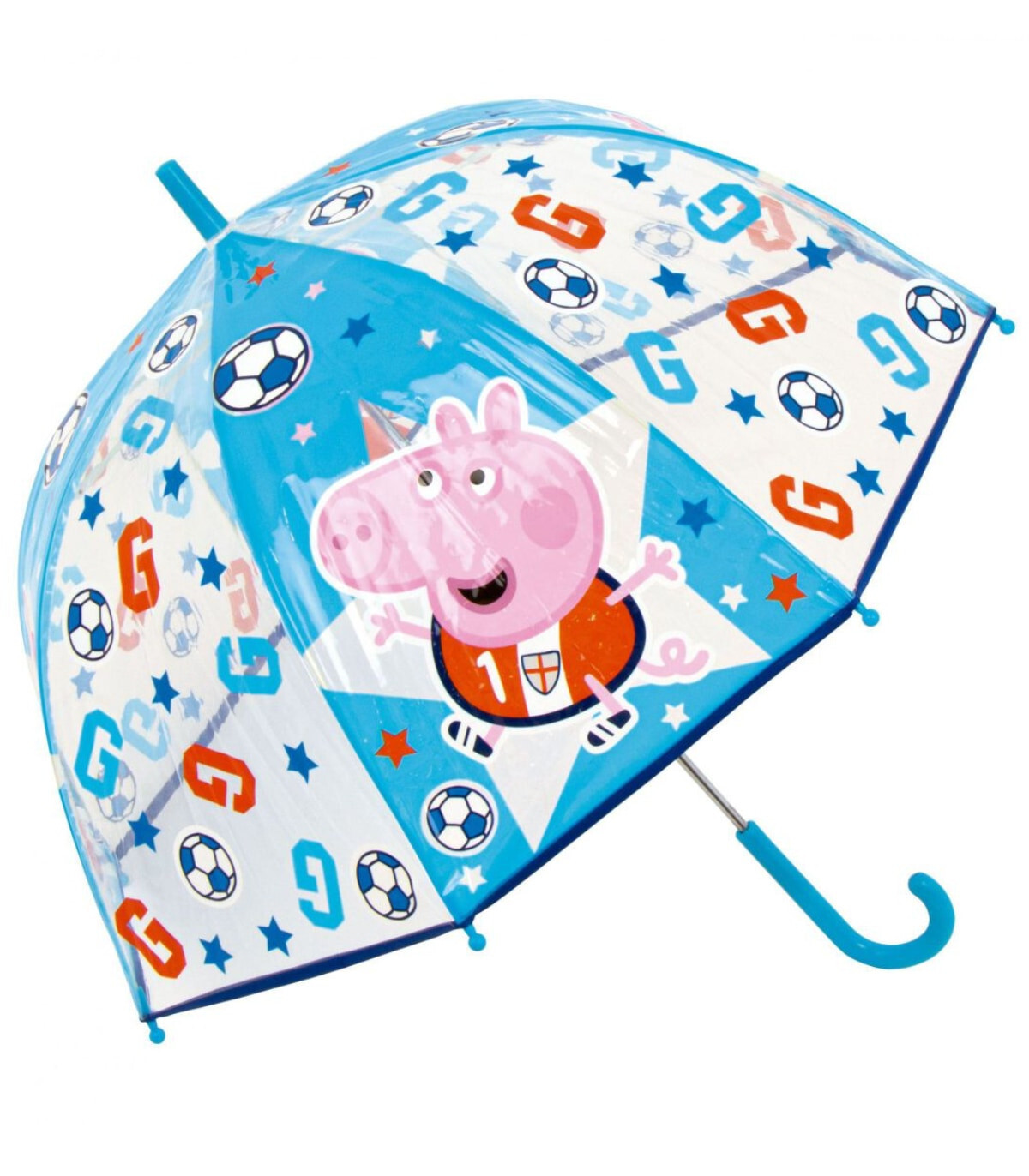 ΠΑΙΔΙΚΗ ΧΕΙΡΟΠΟΙΗΤΗ ΟΜΠΡΕΛΑ ΚΑΜΠΑΝΑ PEPPA PIG - GEORGE ΔΙΑΦΑΝΗ 2 ΧΡΩΜΑΤΑ Arditex