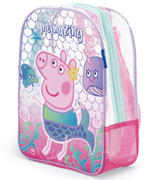 TRANSPARENT PEPPA PIG CHILDREN'S BEACH BAG 32*25*23 - CHILDREN'S BACKPACKS