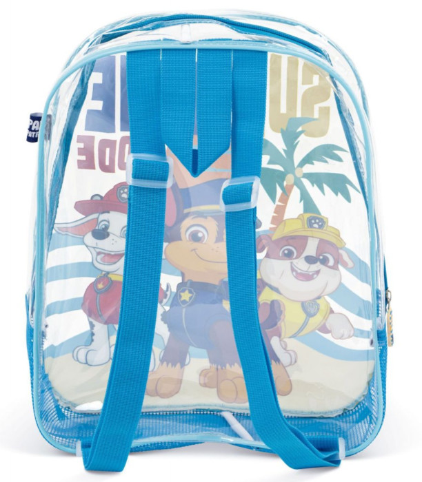 ΔΕΡΜΑΤΙΝΗ ΠΑΡΑΛΙΑΚΗ ΤΣΑΝΤΑ ΔΙΑΦΑΝΗ PAW PATROL 32*25*23 Arditex