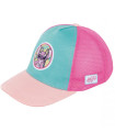 CHILDREN'S CAP WITH BRIM AND MESH STITCH PINK 51/54