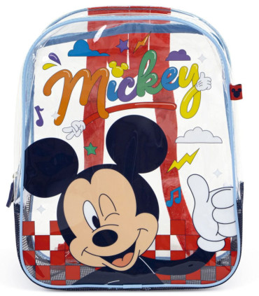 ΔΕΡΜΑΤΙΝΗ ΠΑΡΑΛΙΑΚΗ ΤΣΑΝΤΑ ΔΙΑΦΑΝΗ MICKEY 32*25*23 Arditex