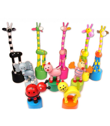 WOODEN ANIMAL FIGURES 10 TYPES - WOODEN