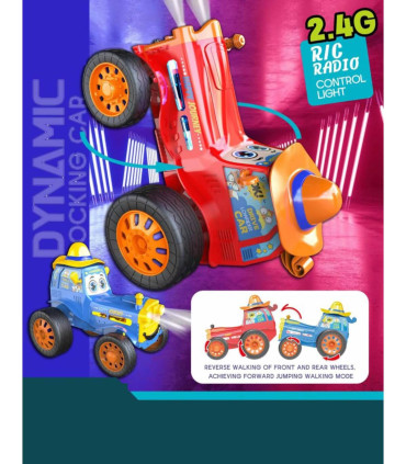 CHILDREN'S TRACTOR STUNT DRIVER WITH REMOTE CONTROL - Radio control with remote control