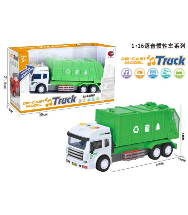 CHILDREN'S TRUCK FOR GARBAGE WITH SOUND AND LIGHT IN A BOX - Agricultural, construction machinery and military equipments