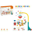 Musical mobile for crib with animals