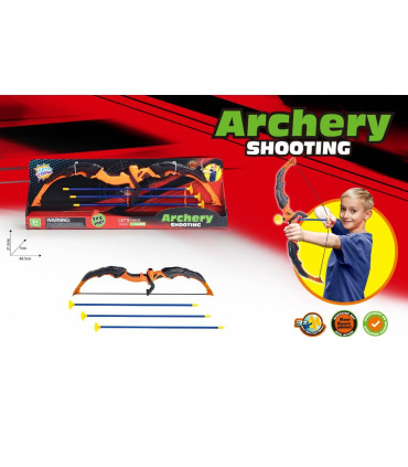 CHILDREN'S LARGE BOW WITH 3 ARROWS IN OPEN BOX - SABERS, SWORDS AND BOWS