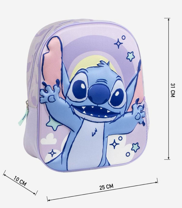 3D STITCH CHILDREN'S BACKPACK PURPLE 31 CM Cerda