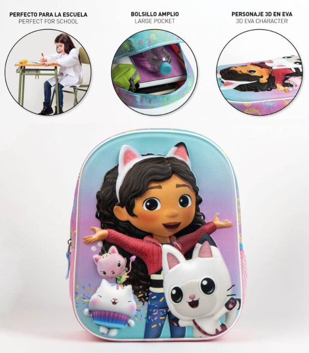 3D GABBY'S DOLLHOUSE CHILDREN'S BACKPACK 31 CM Cerda