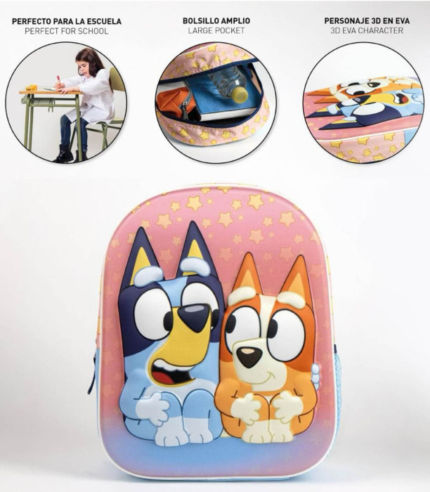 3D BLUEY CHILDREN'S BACKPACK 31 CM Cerda