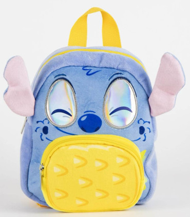 PLUSH BACKPACK WITH YELLOW POCKET FOR KINDERGARTEN STITCH Cerda