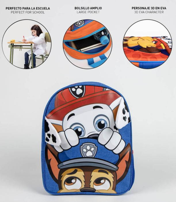 CHILDREN'S BACKPACK 31 CM PAW PATROL WITH EARS Cerda