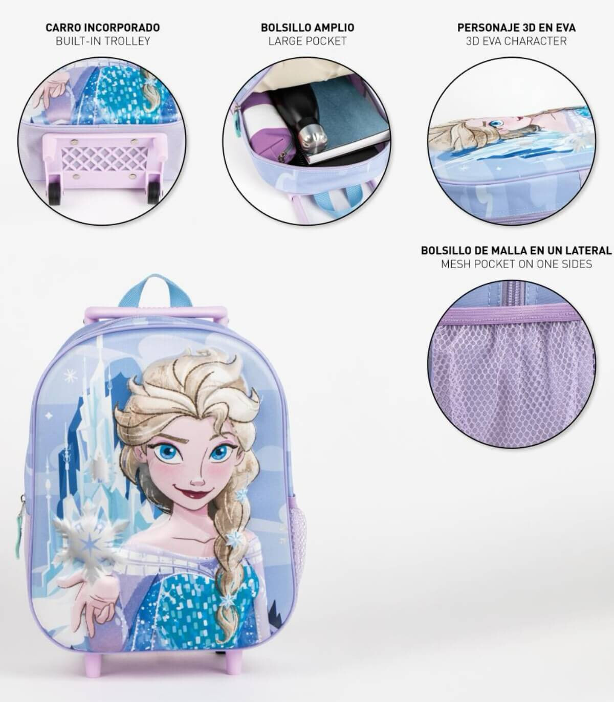 3D CHILDREN'S BACKPACK WITH WHEELS FROZEN Cerda