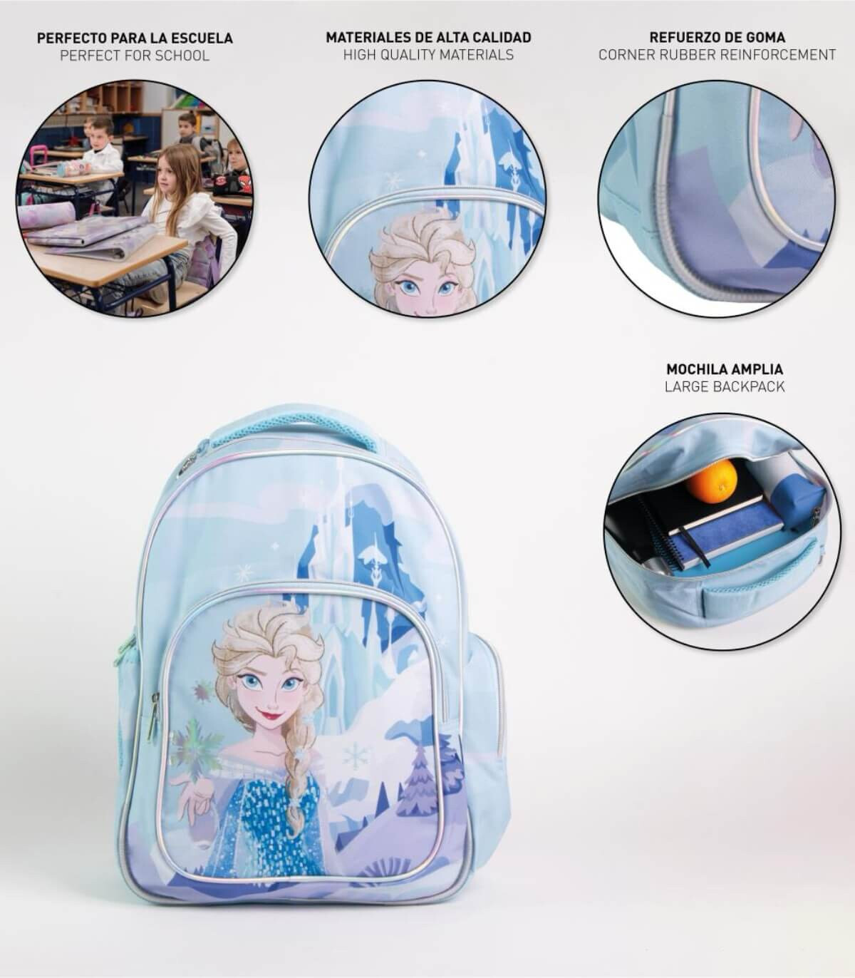 LARGE STUDENT BACKPACK 42 CM FROZEN Cerda