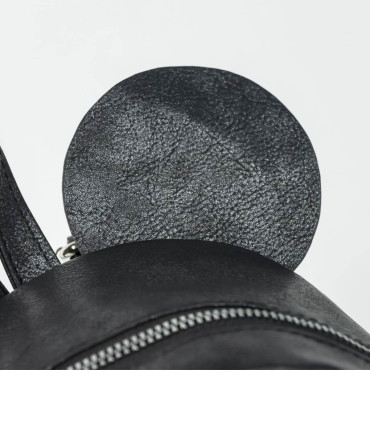 BLACK MINNIE LEATHER BACKPACK Cerda