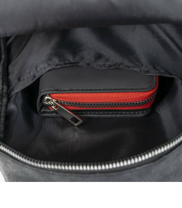BLACK MINNIE LEATHER BACKPACK Cerda