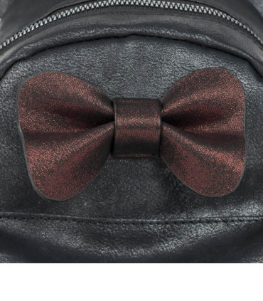 BLACK MINNIE LEATHER BACKPACK Cerda