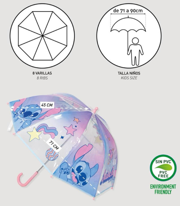 CHILDREN'S UMBRELLA MECHANICAL POE STITCH Cerda