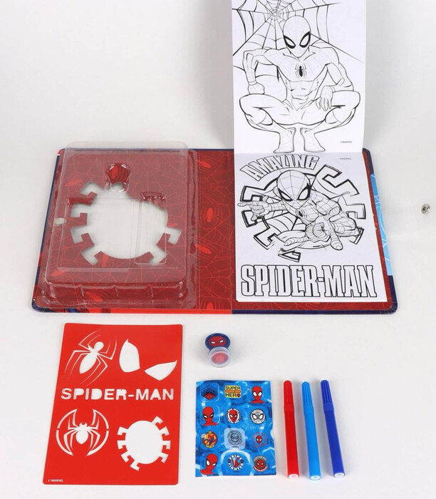 SPIDER-MAN COLORING NOTEBOOK WITH STENCILS AND ACCESSORIES Cerda