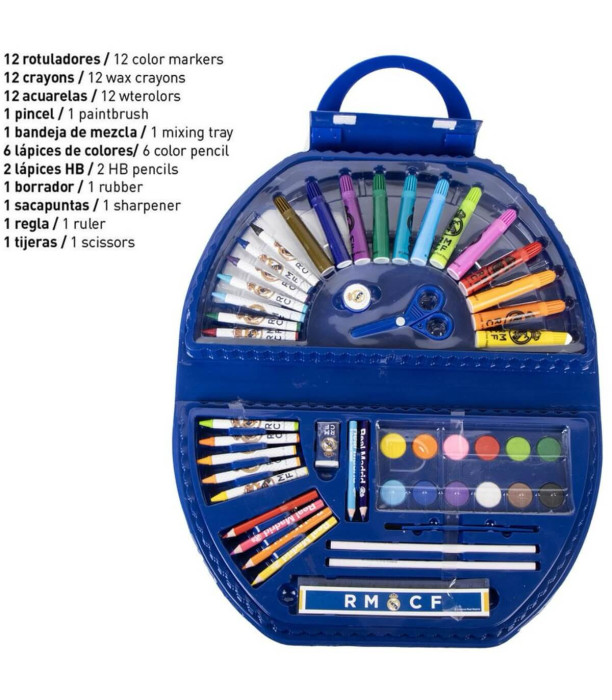 STUDENT DRAWING SET 50 PARTS IN BLISTER REAL MADRID Cerda
