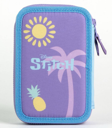 NECESSARY WITH 2 COMPARTMENTS AND SCHOOL SUPPLIES STITCH PINK Cerda