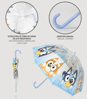 CHILDREN'S UMBRELLA MECHANICAL POE BLUEY Cerda