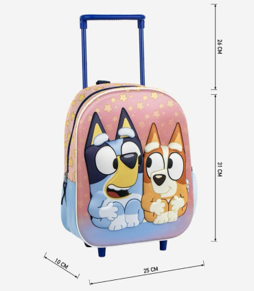 3D BLUEY CHILDREN'S BACKPACK WITH WHEELS Cerda