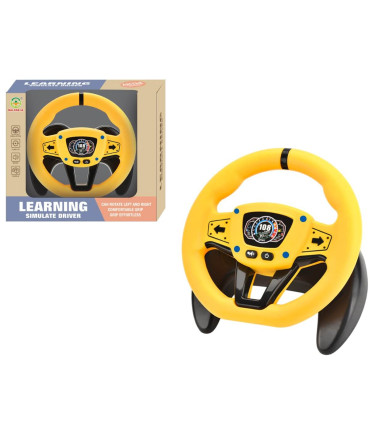 CHILDREN'S YELLOW STEERING WHEEL 360 DEGREES IN A BOX Armtoys