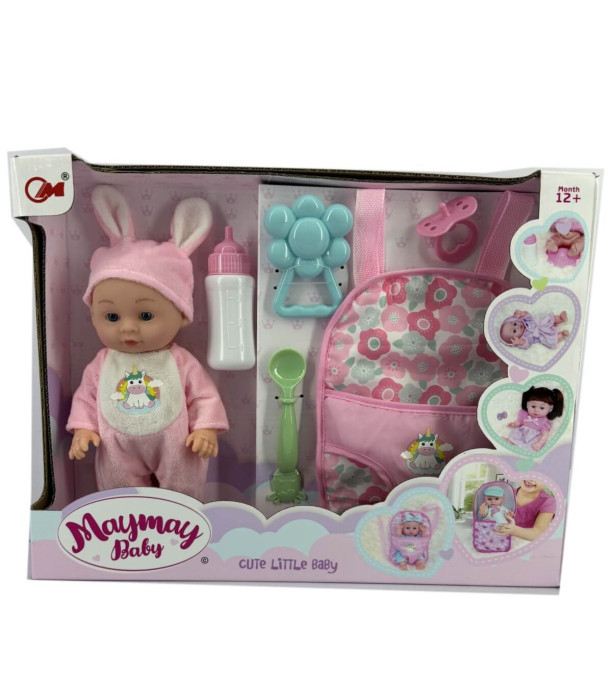 DOLL BABY MAYMAY WITH A BASKET AND ACCESSORIES IN A BOX Armtoys