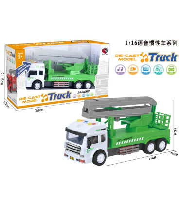 CHILDREN'S TRUCK WITH A CRANE + SOUND IN A BOX Armtoys