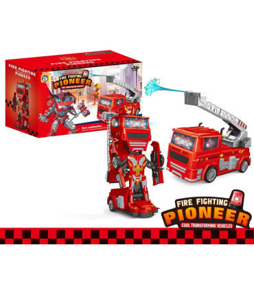 CHILDREN'S FIRE TRUCK TRANSFORMER WITH WATER Armtoys