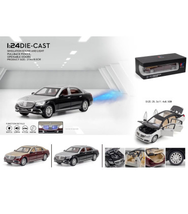 COLLECTIBLE METAL CAR MAYBACH 1:24 + GUN Armtoys