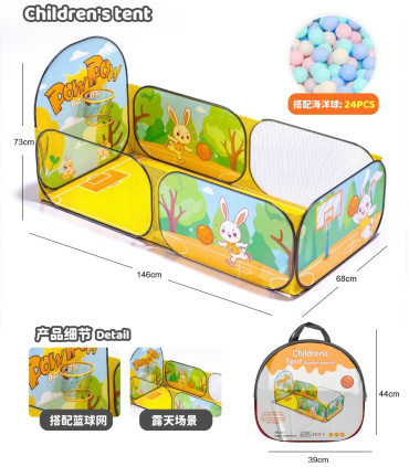 BIG CHILDREN'S TENT RABBIT WITH BALL Armtoys