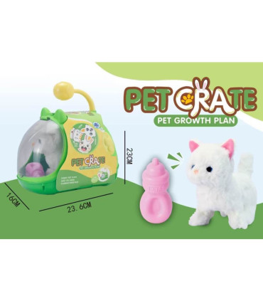 PLUSH CAT WITH A BOTTLE IN A TRANSPARENT SUITCASE Armtoys