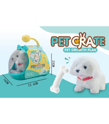 PLUSH DOG WITH A BONE IN A TRANSPARENT SUITCASE Armtoys