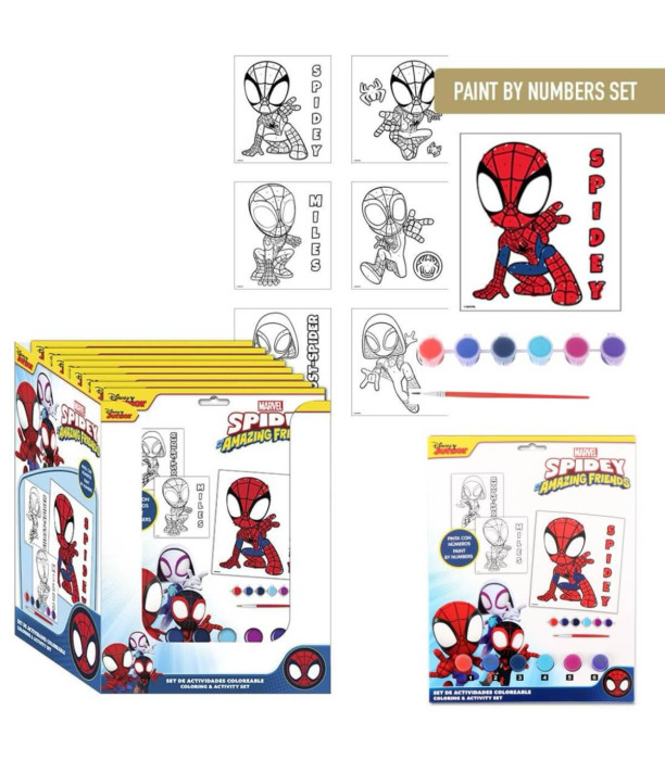 ΣΕΤ ΠΑΙΔΙΚΗΣ ΖΩΓΡΑΦΙΚΗΣ ΜΕ ΑΡΙΘΜΟΥΣ SPIDEY Cerda