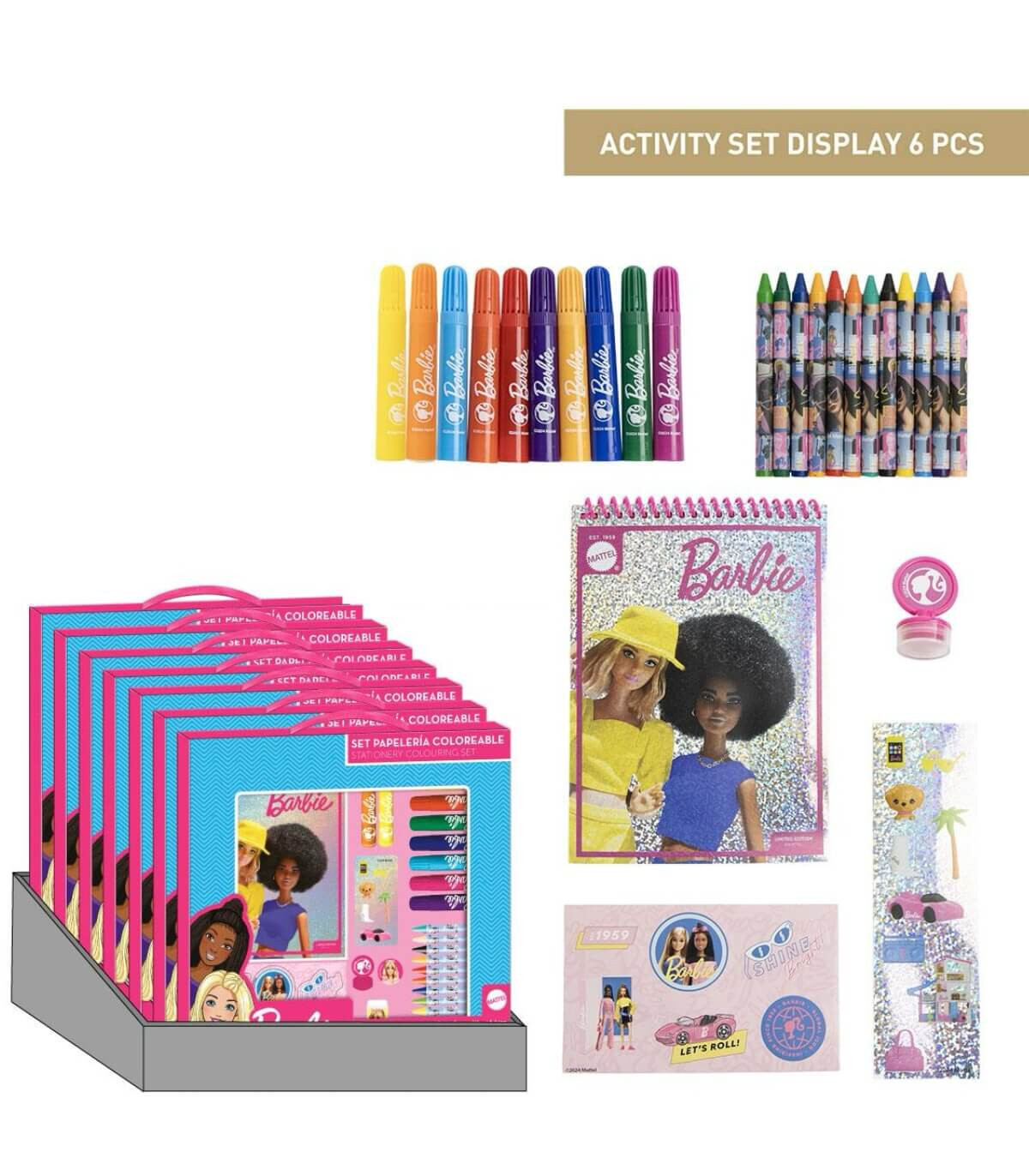 ΣΕΤ ΖΩΓΡΑΦΙΚΗΣ ΓΙΑ ΠΑΙΔΙΑ ΜΕ ΜΑΡΚΕΡ + ΤΕΦΤΕΡ BARBIE Cerda
