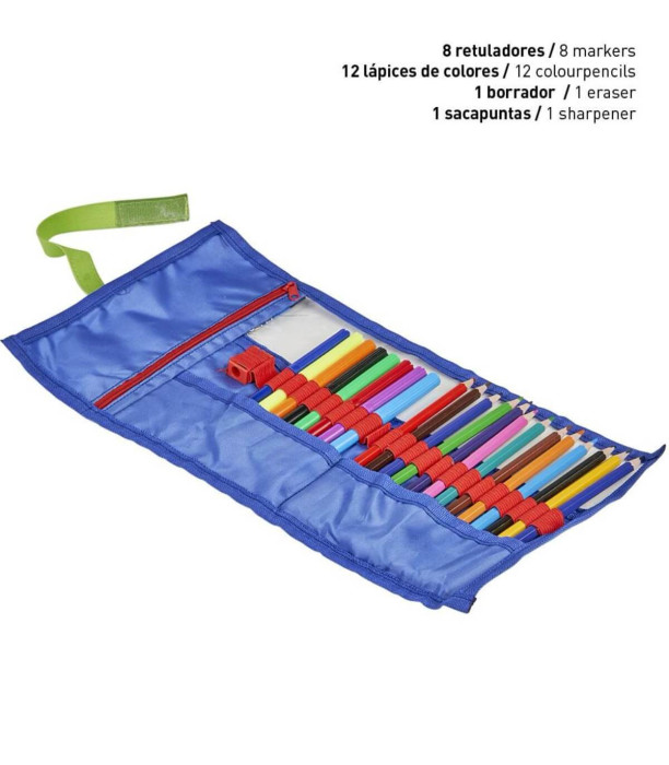 CHILDREN'S FOLDABLE PENCIL CASE WITH MARKERS AND AVENGERS ACCESSORIES Cerda