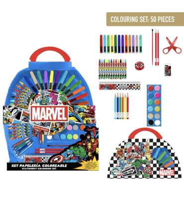 STUDENT DRAWING SET 50 PIECES MARVEL BLUE Cerda