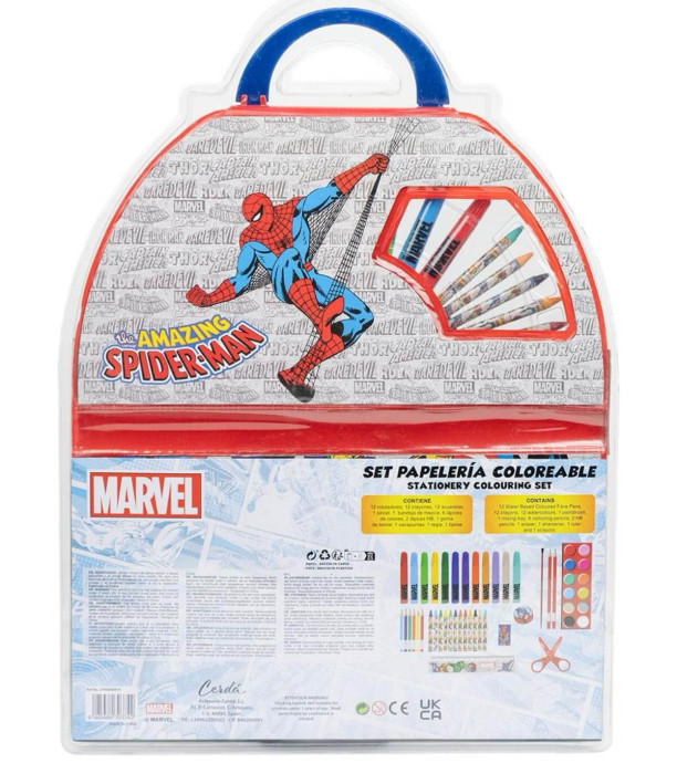 ΣΕΤ ΖΩΓΡΑΦΙΚΗΣ ΜΑΘΗΤΩΝ 50 ΤΜΧ MARVEL ΚΟΚΚΙΝΟ Cerda